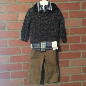 NAUTICAL 3 piece set. Sweater, shirt, pants NWT